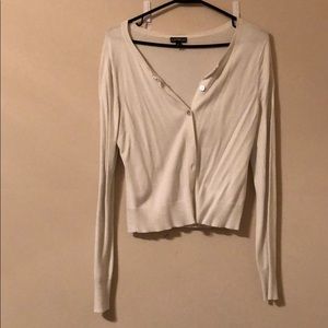 Express white/cream cardigan sweater